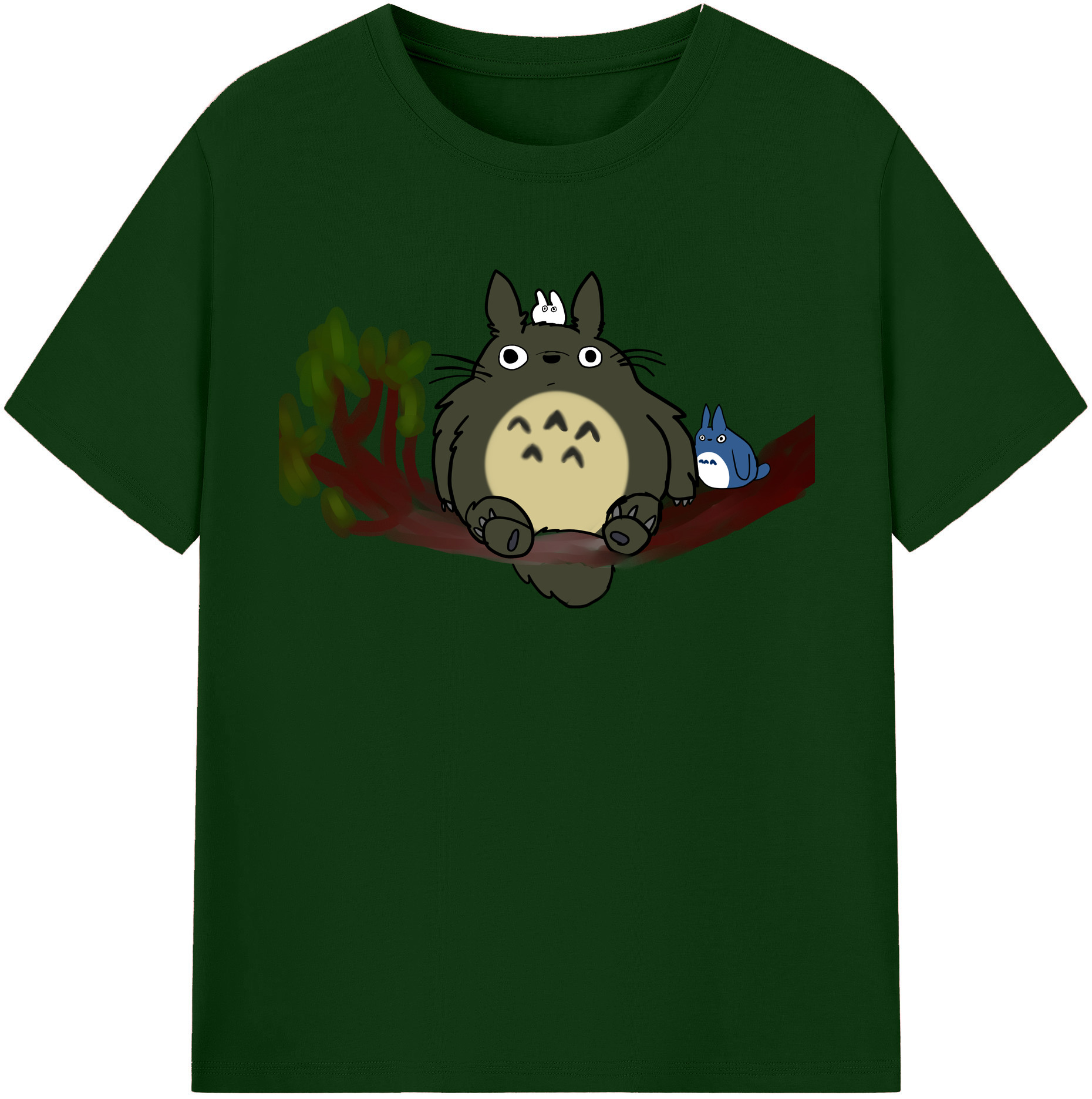 （画像用） となりのトトロ 草壁メイ 草壁サツキ My Neighbor Totoro Satsuki Kusakabe Mei Kusakabe 綿100％半袖Tシャツ（フロントプリント）